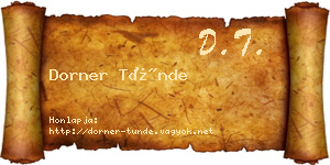 Dorner Tünde névjegykártya