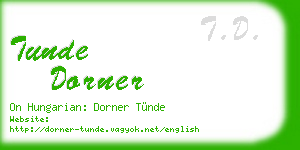 tunde dorner business card